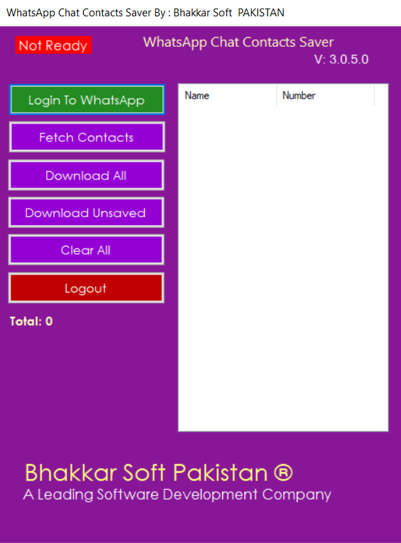 Best Software for Every Business. Extract All Unsaved Numbers From WhatsApp Chat and Save All in Phonebook By Bhakkar Soft PAKISTAN